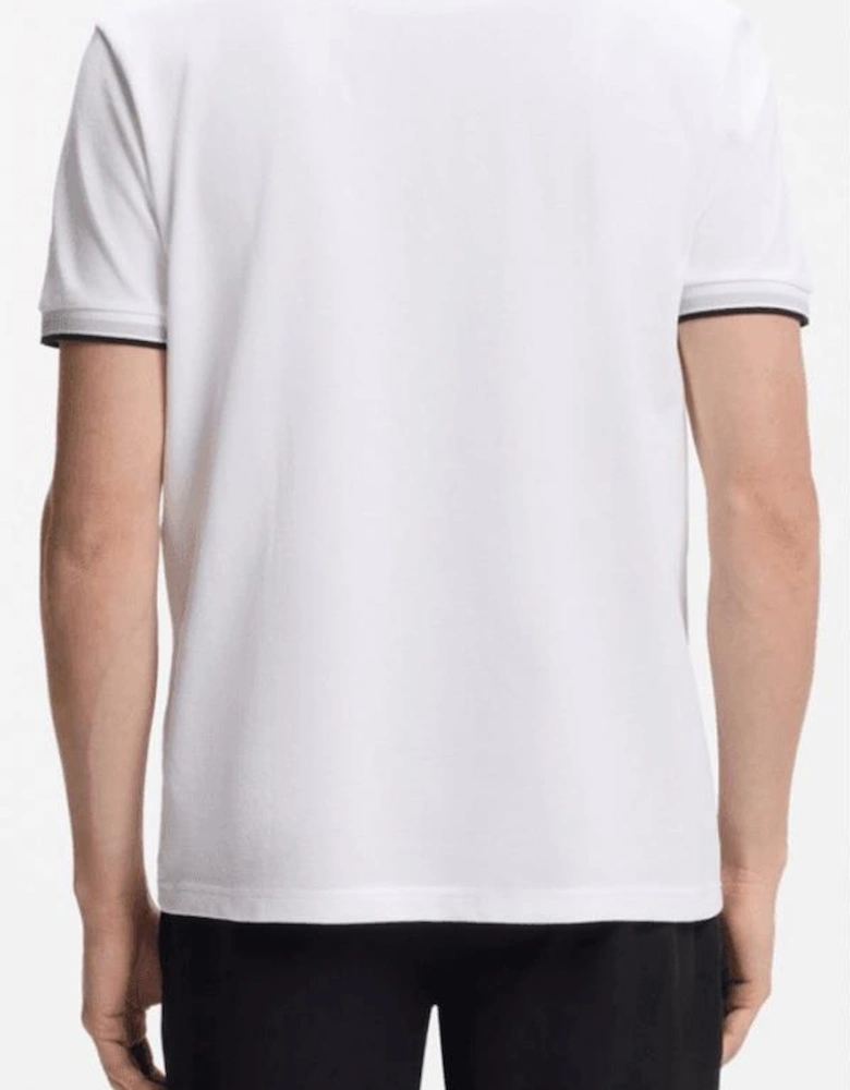 Paddy Cotton Pique White Polo Shirt