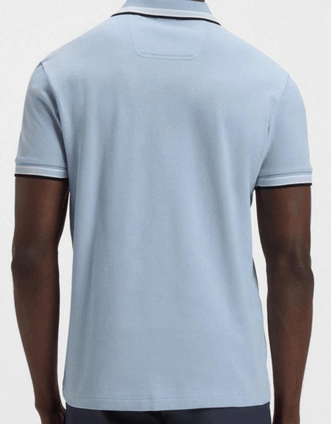Paddy Cotton Pique Sky Blue Polo Shirt