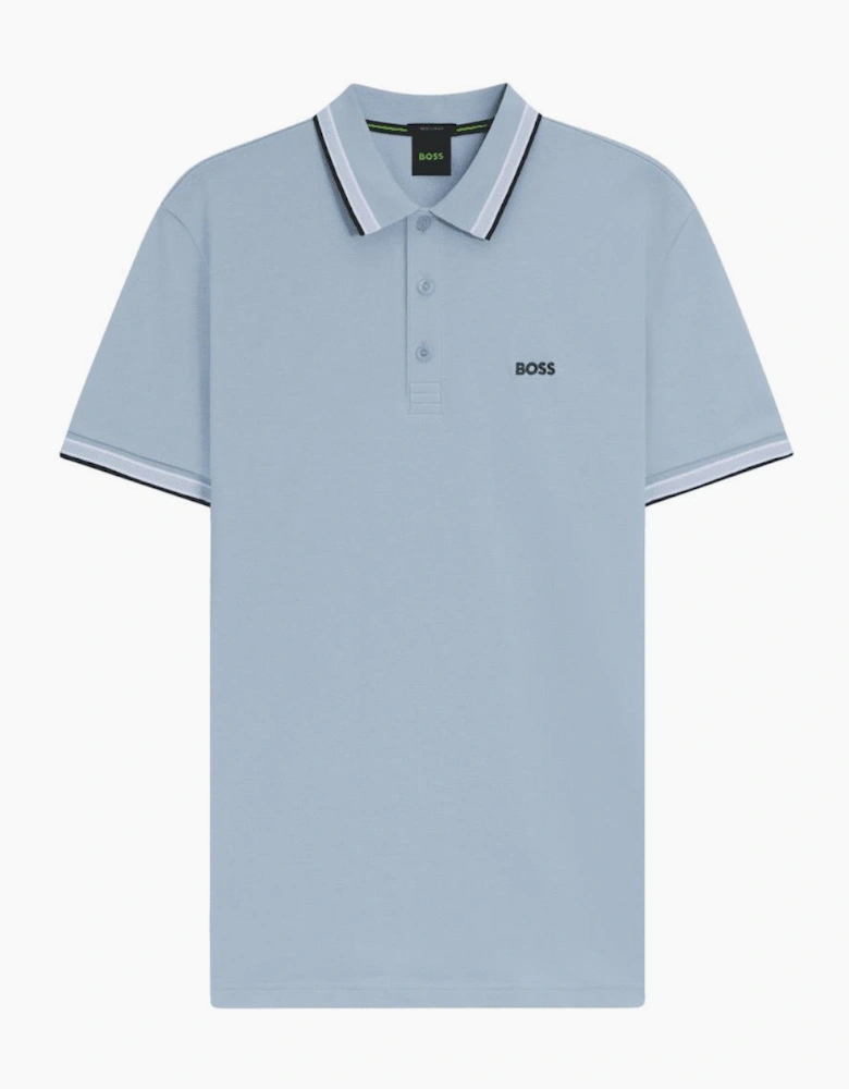 Paddy Cotton Pique Sky Blue Polo Shirt