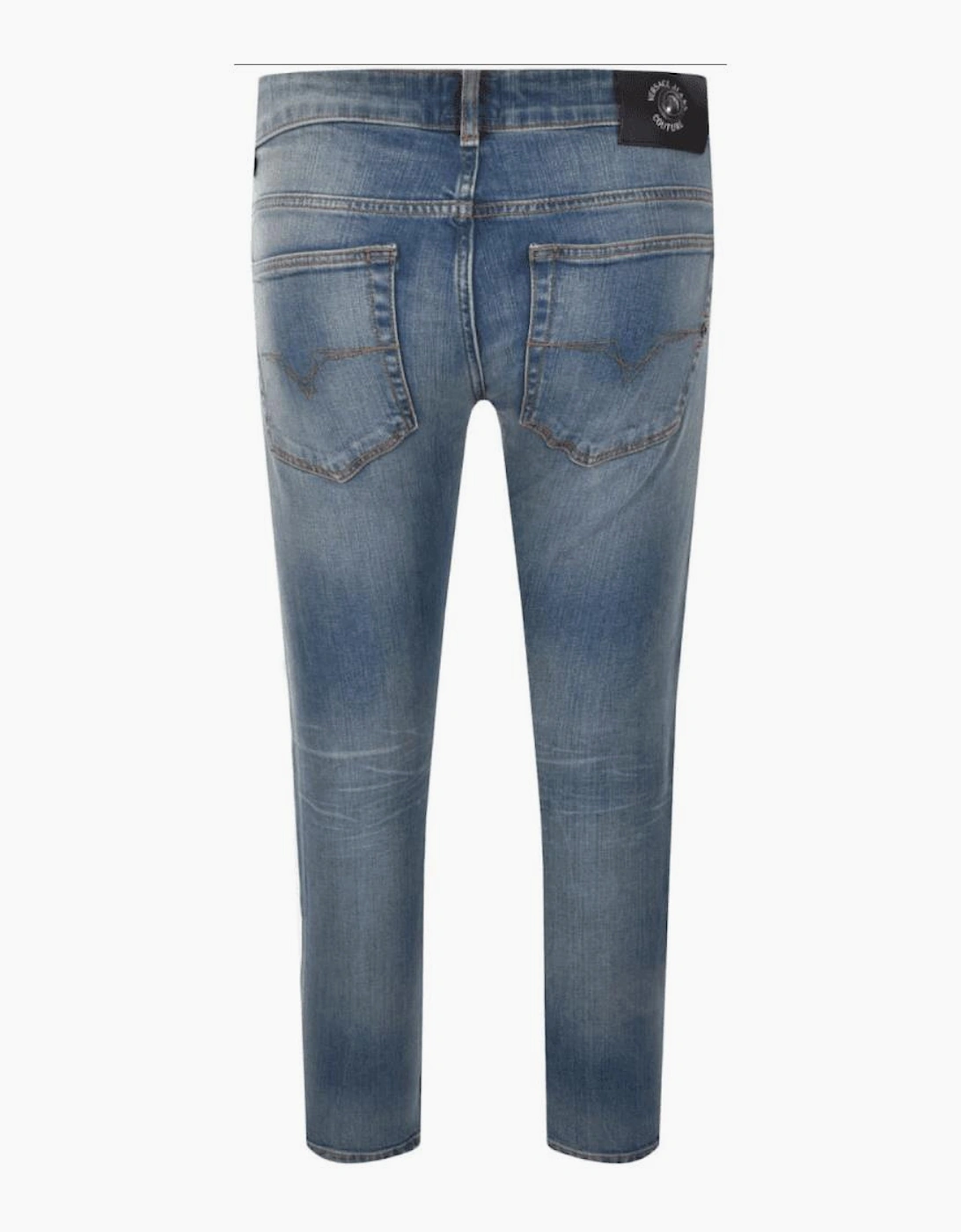 Skinny Fit Distressed Blue Jeans