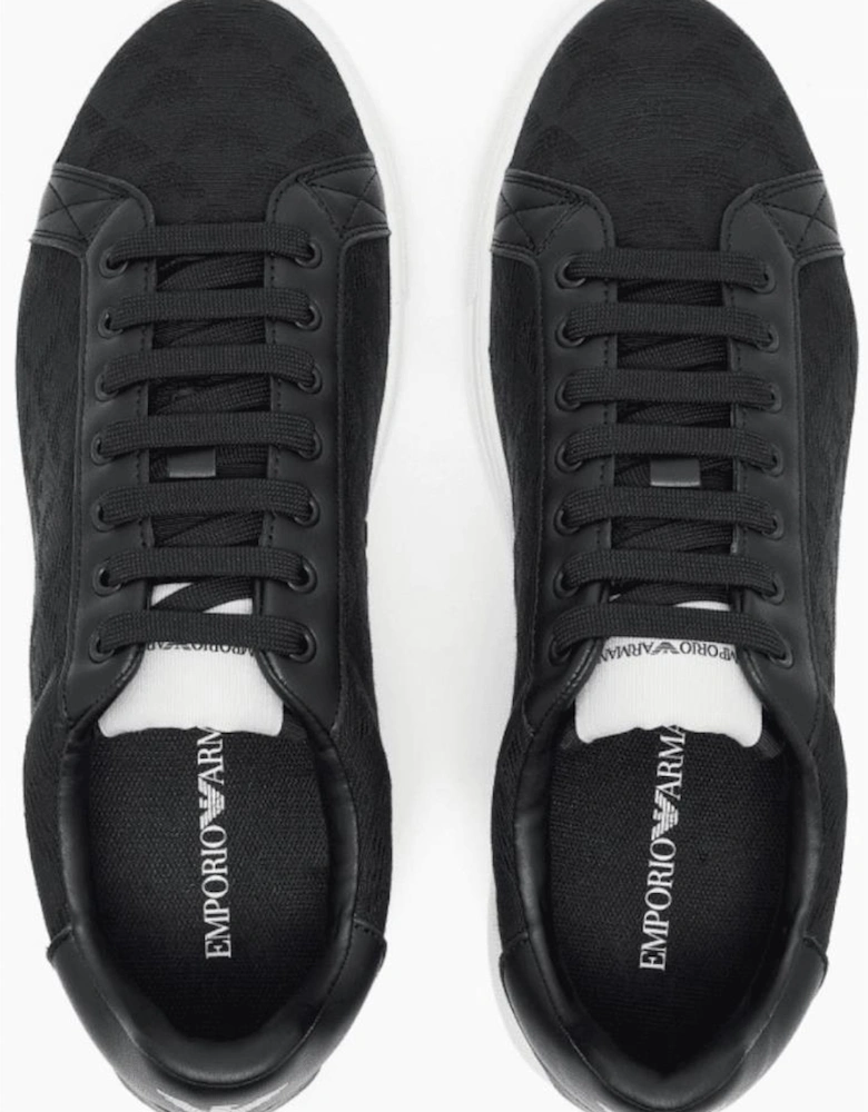 Allover Eagle Logo Nylon Black/White Sneaker Trainer
