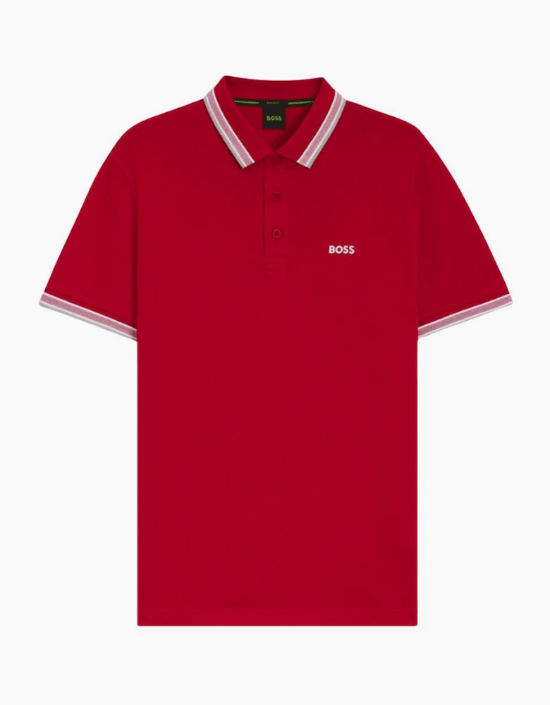 Paddy Cotton Pique Red Polo Shirt
