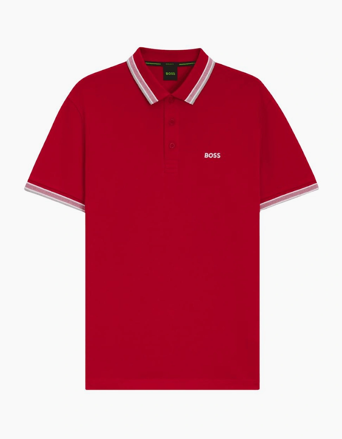 Hugo Boss Men's Paddy Cotton Pique Red Polo Shirt - Size, 36