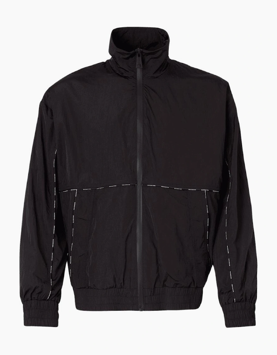 Versace Versace Men's Piping Logo Black Windbreaker Jacket