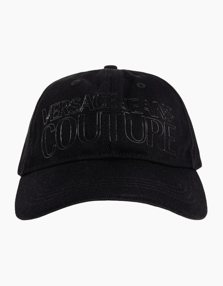 Rubberised International Logo Triple Black Cap