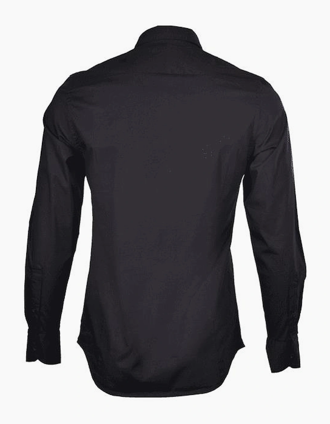 Cotton Slim Fit White Black Shirt