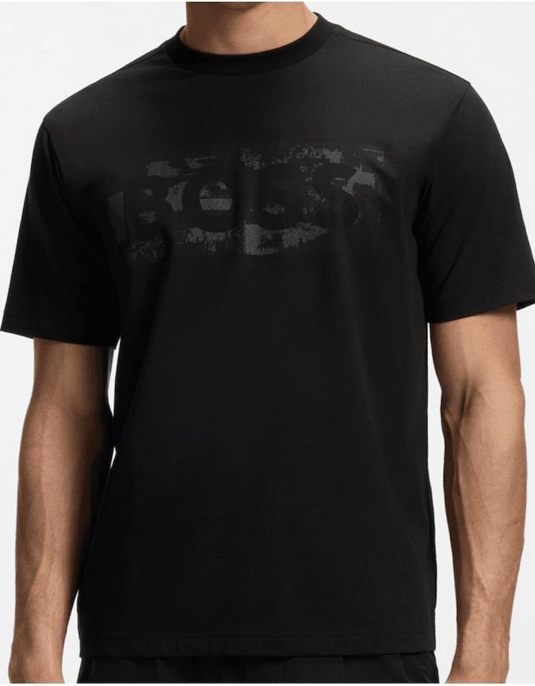 TS_ Globe Graphic Logo Black T-Shirt