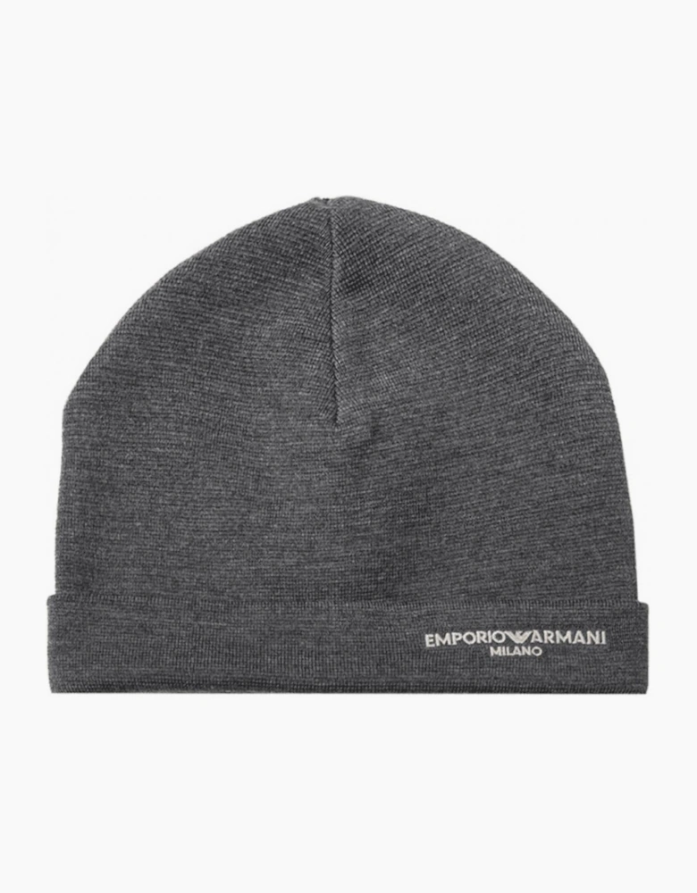 Milano Logo Grey Beanie Hat