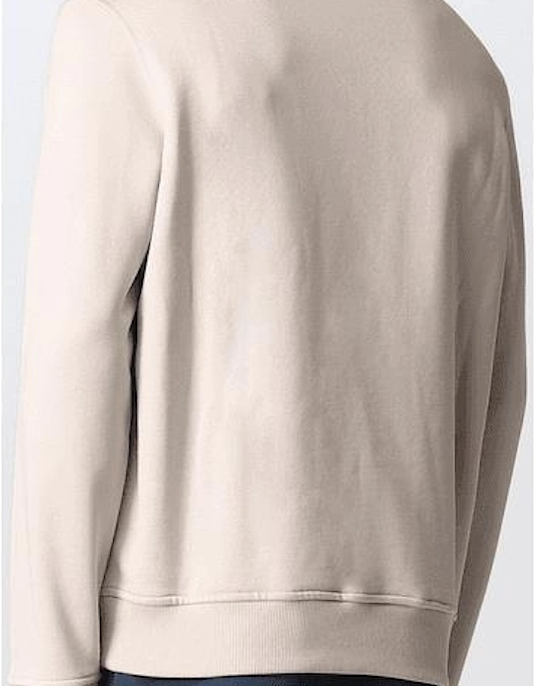 Cotton Embroidered Logo Cream Sweatshirt