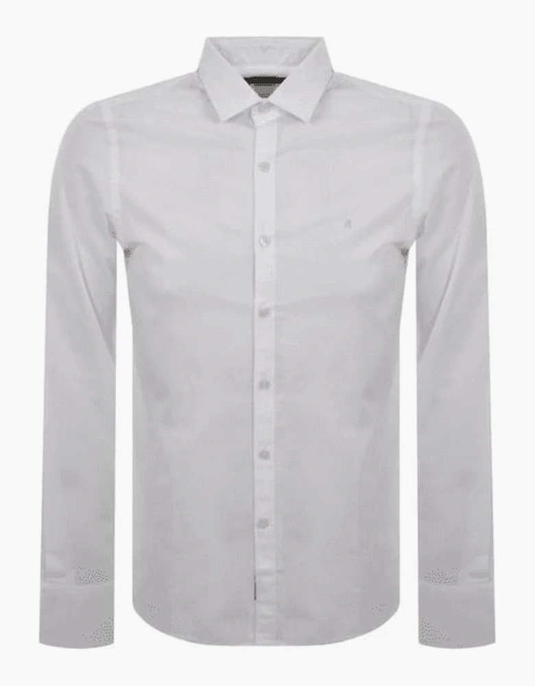 Cotton Slim Fit White White Shirt