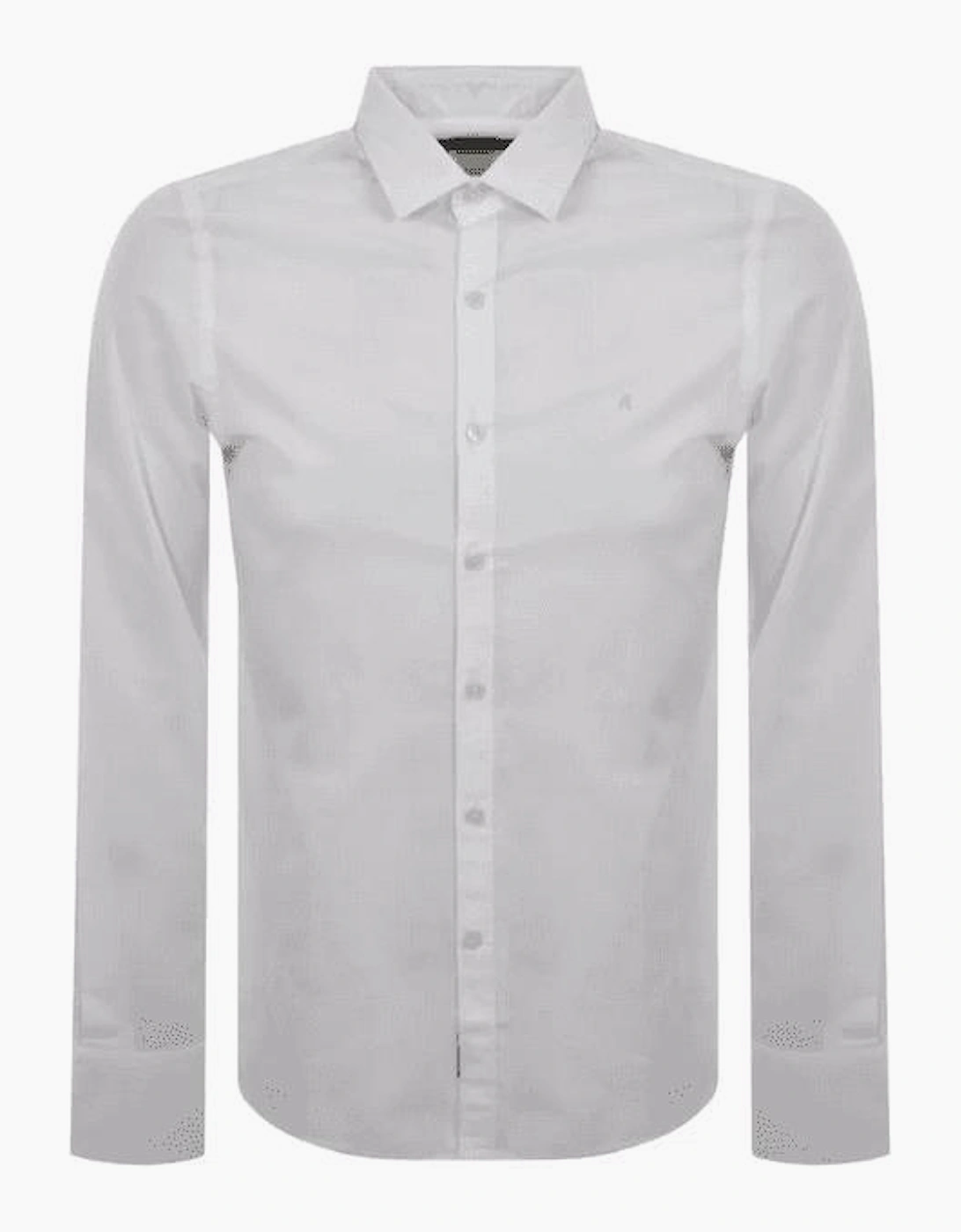 Cotton Slim Fit White White Shirt