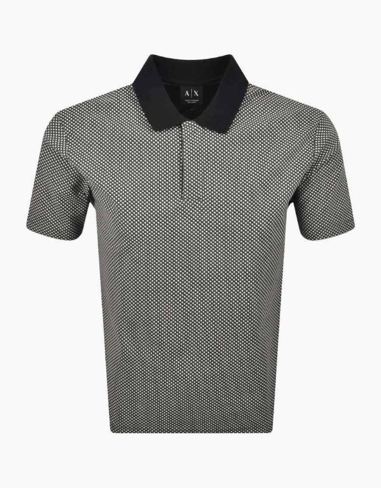 Patterned Navy Polo Shirt