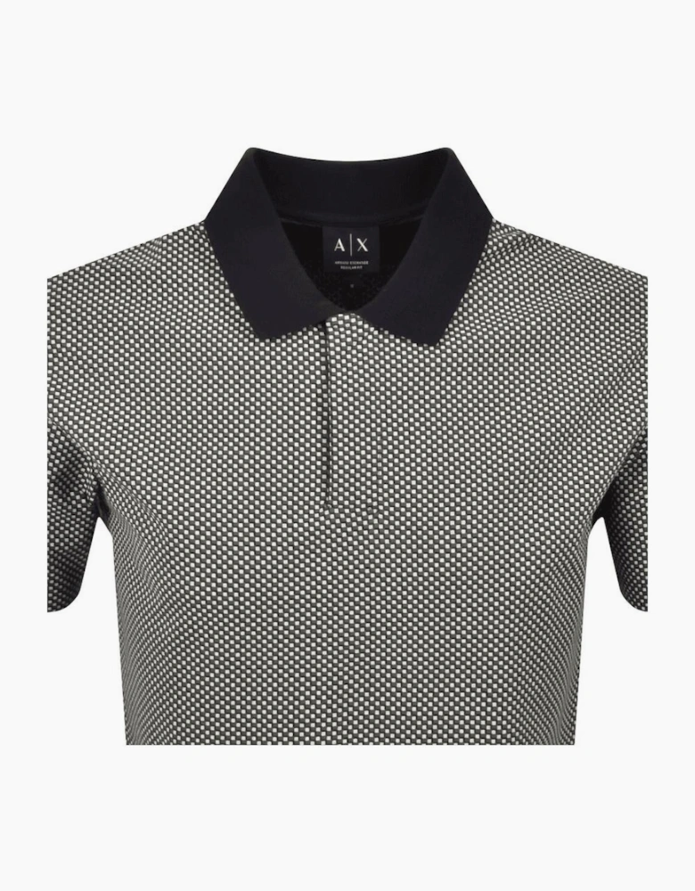 Patterned Navy Polo Shirt