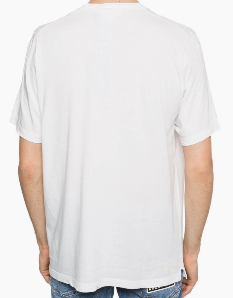 Printed Logo Oversized White T-Shirt