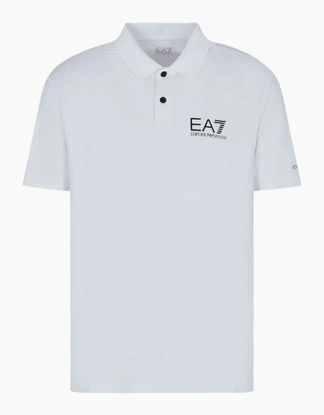 Cotton White Button Up Polo Shirt