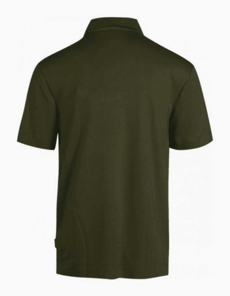 P-Press Slim Fit Green Polo Shirt