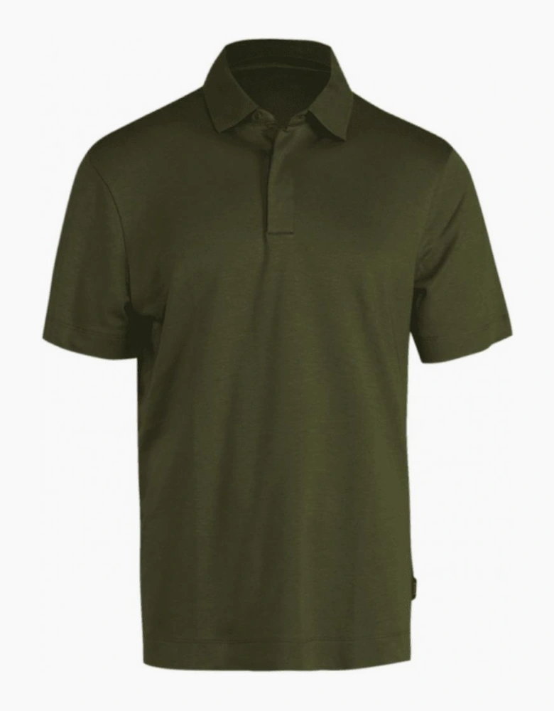 P-Press Slim Fit Green Polo Shirt