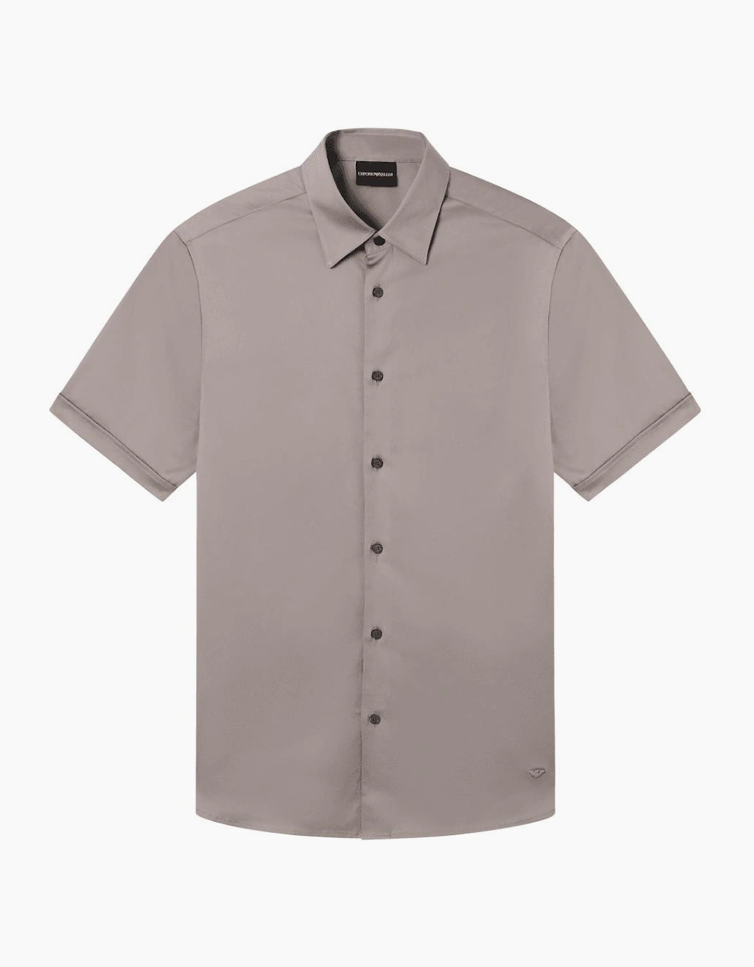 Pima Cotton Short Sleeve Brown Shirt