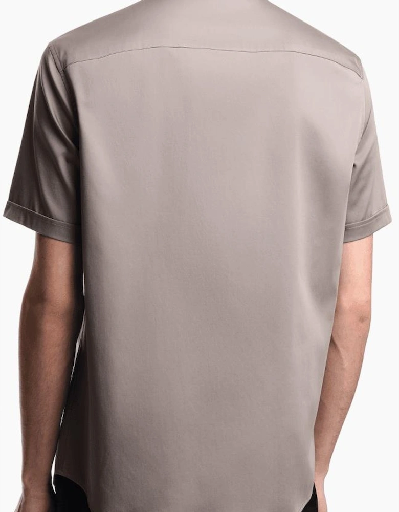 Pima Cotton Short Sleeve Brown Shirt