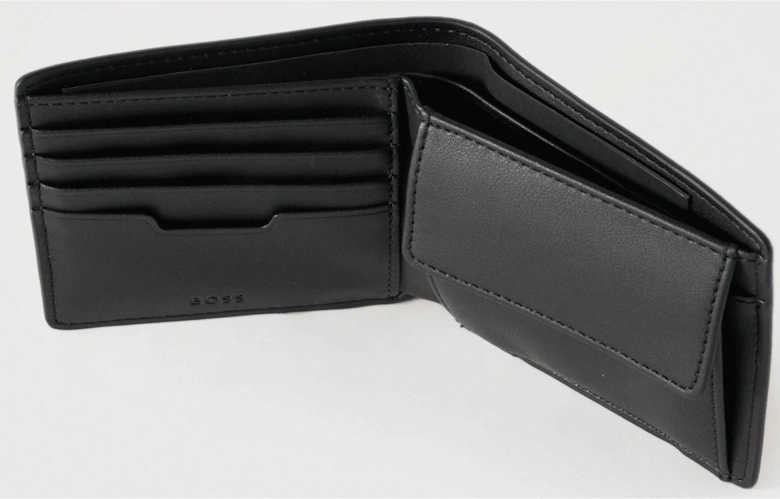 Lewis 4cc Leather Black Coin Wallet