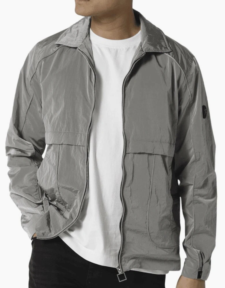 Leemore Nylon Slate Grey Overshirt Jacket