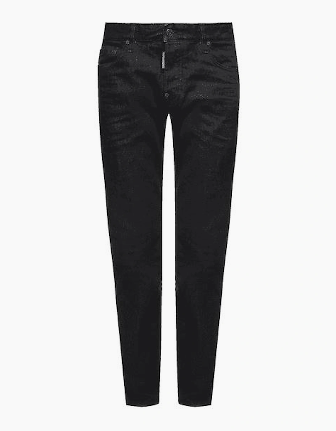 Cotton Slim Fit Black Faded Jeans