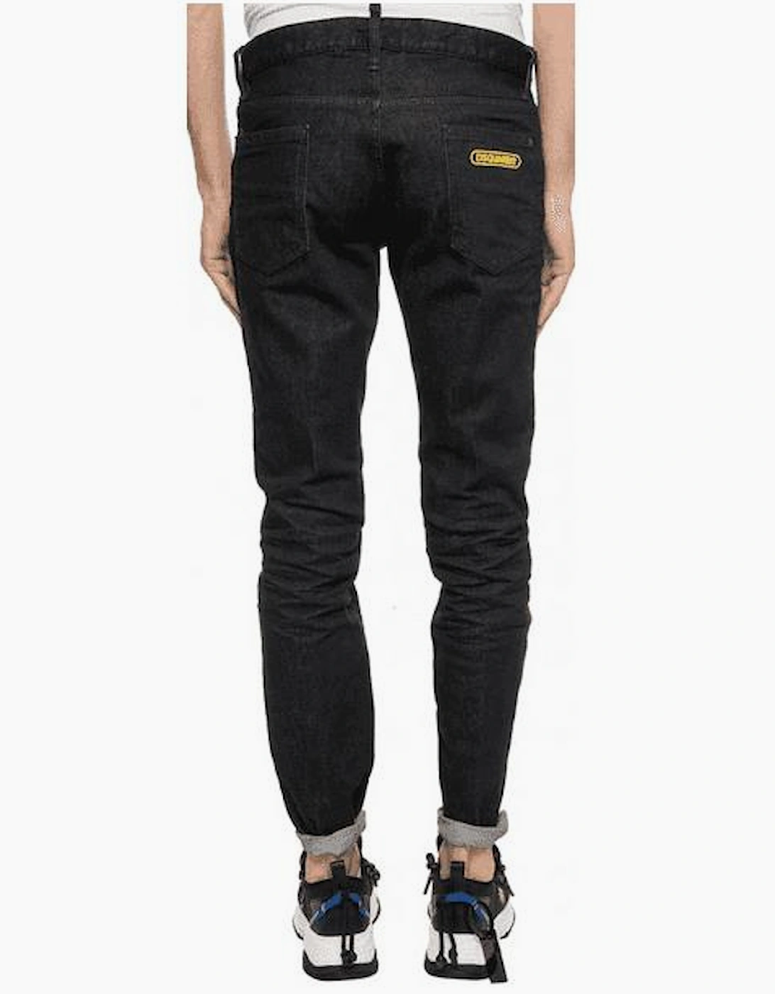 Cotton Slim Fit Black Faded Jeans