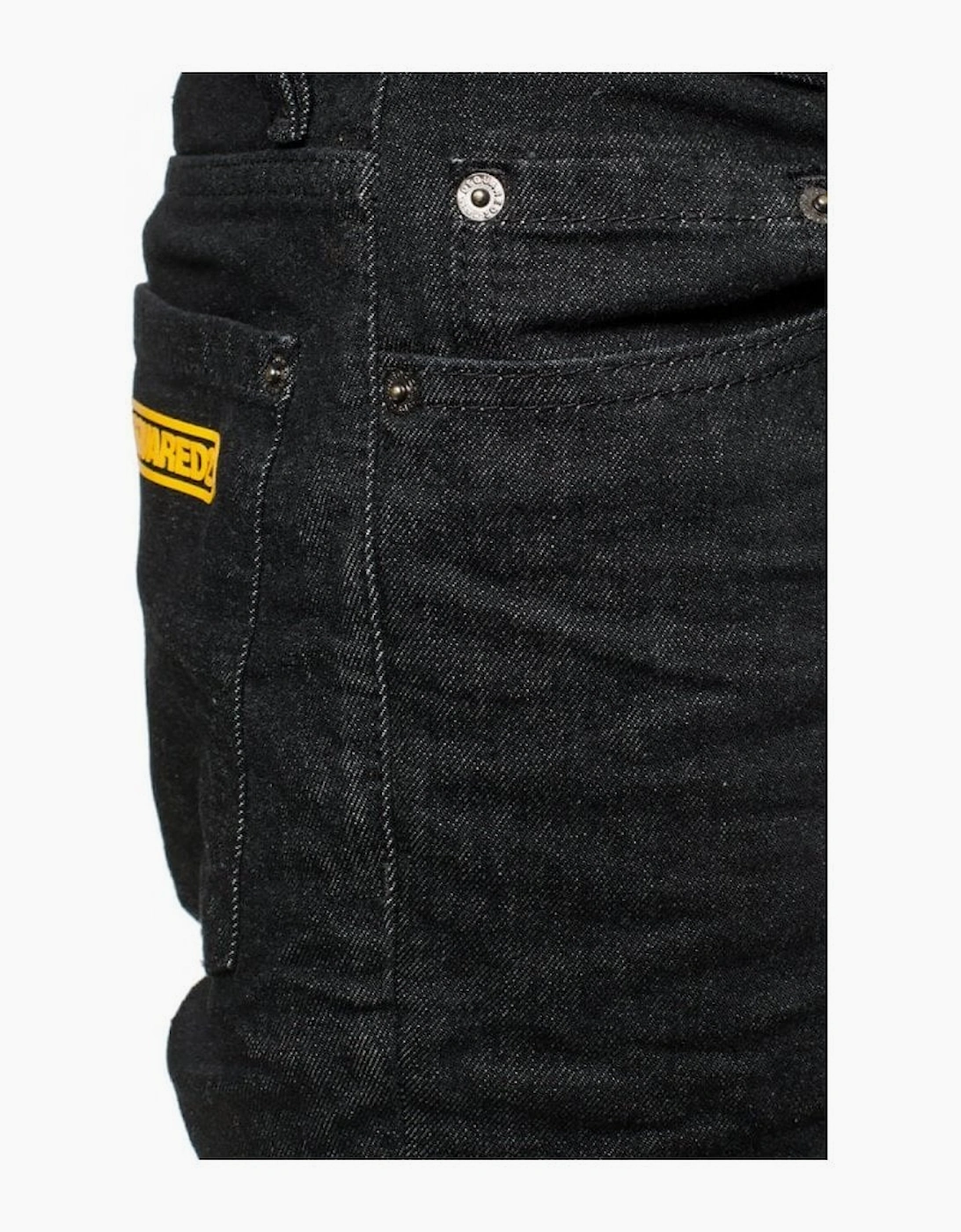 Cotton Slim Fit Black Faded Jeans