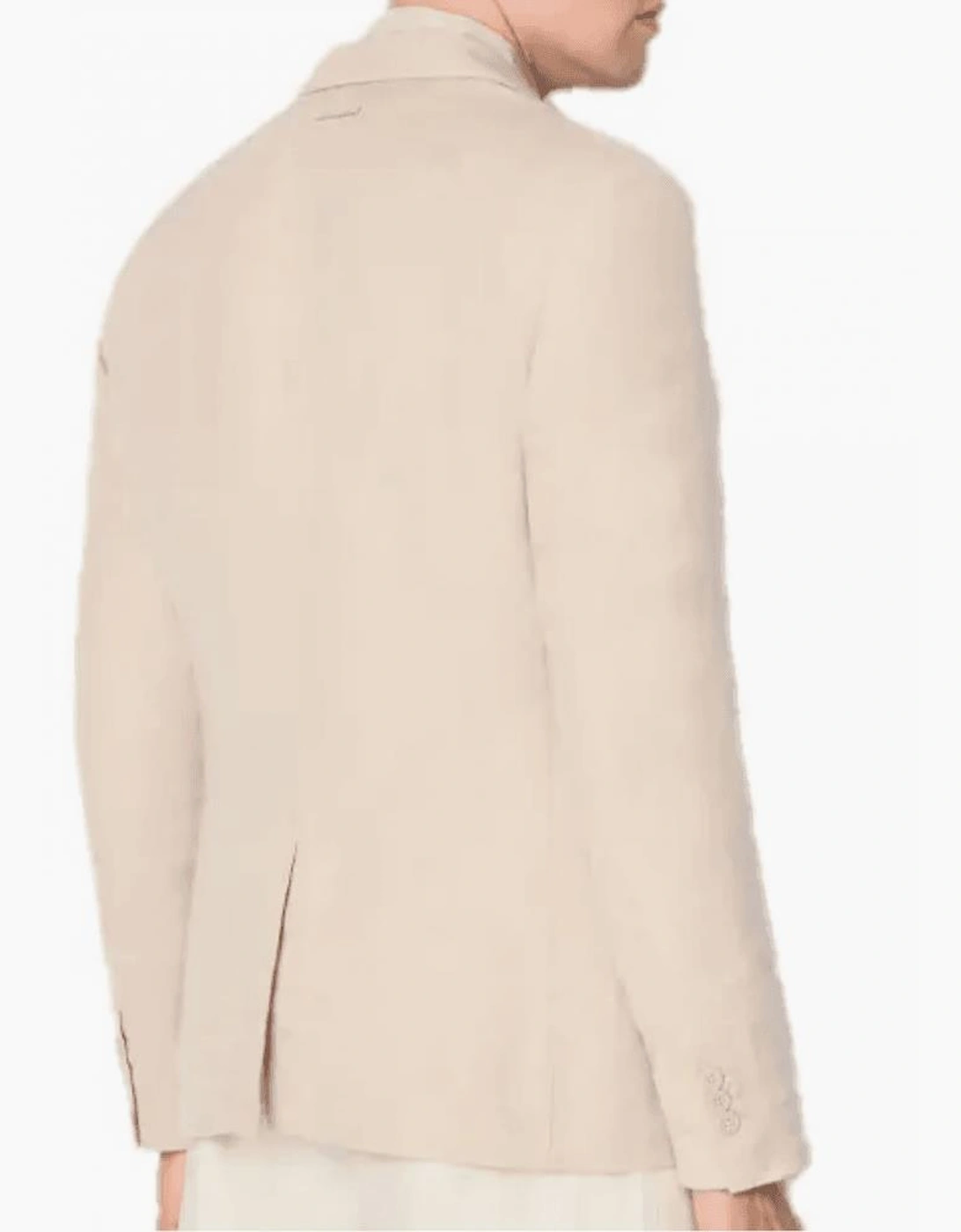 Cotton Beige Linen Blazer