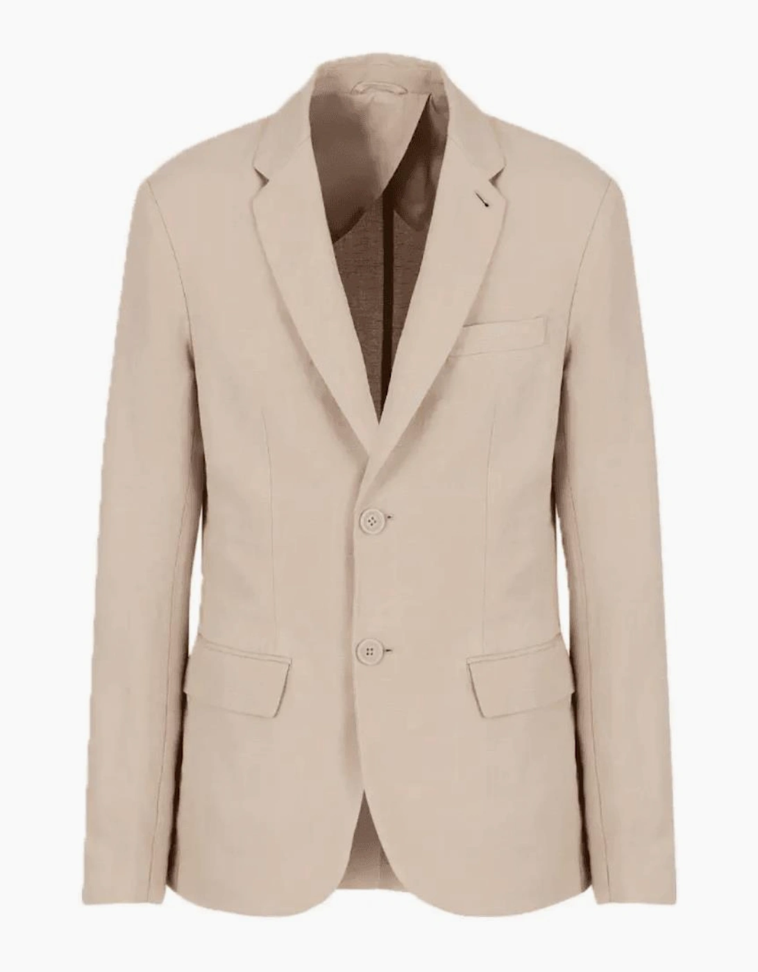 Cotton Beige Linen Blazer