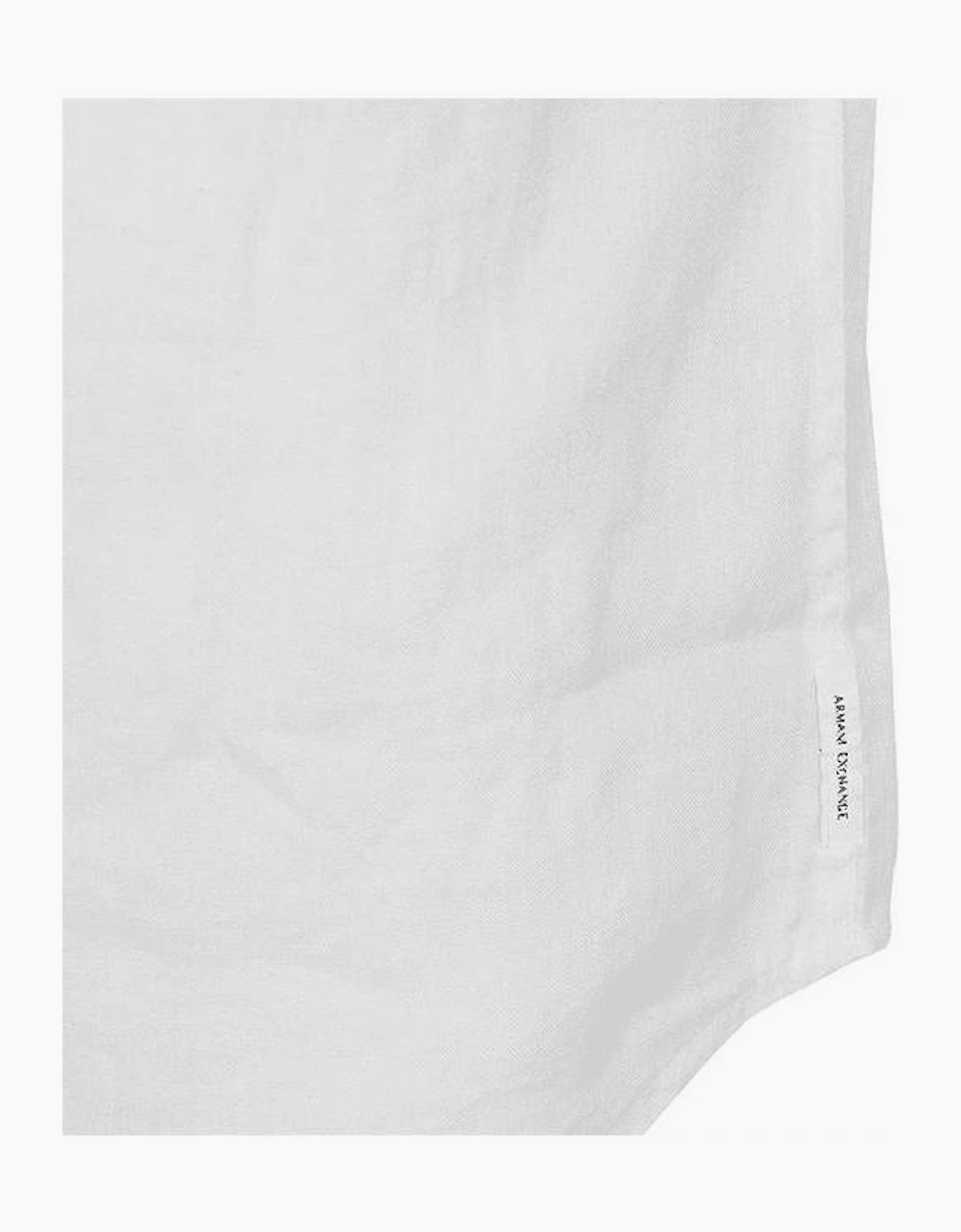 Grandad Collar Linen White Shirt