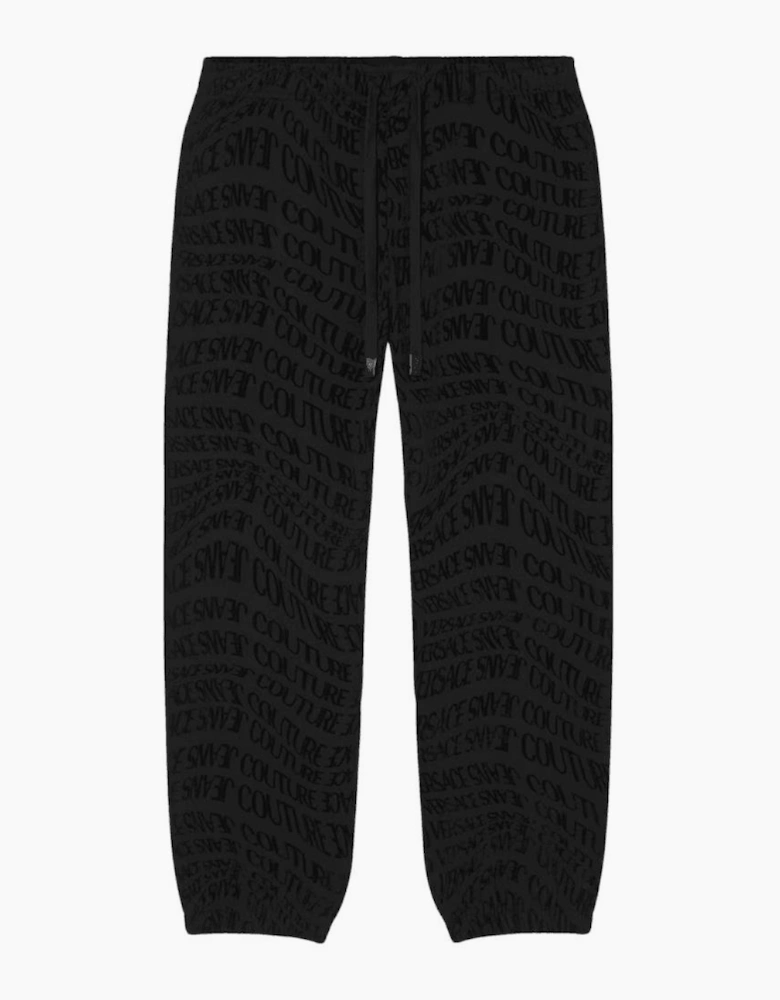 Regular Fit Liquify All Over Logo Black Tracksuit