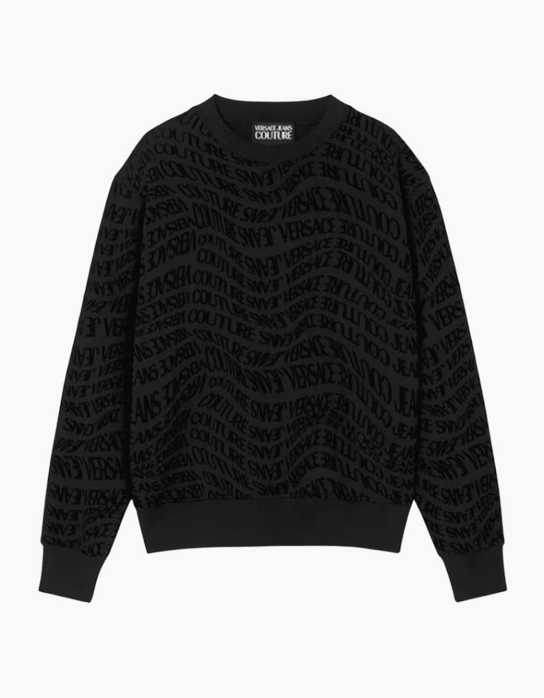 Regular Fit Liquify All Over Logo Black Tracksuit