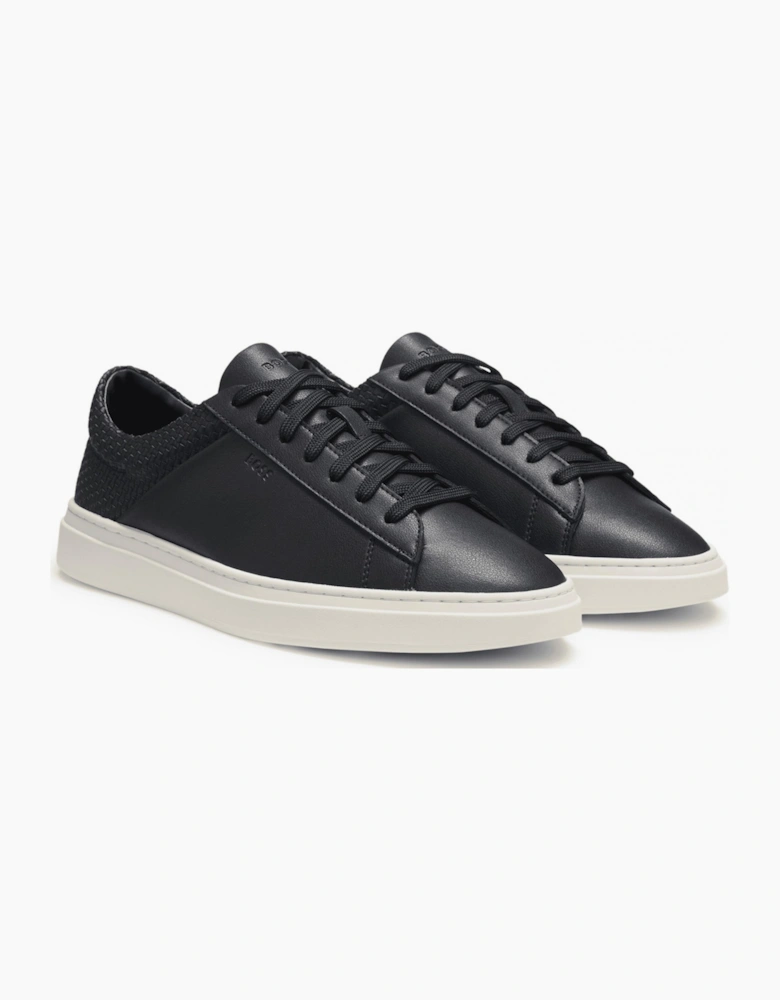 Keiren Tenn Black/White Low Top Trainers