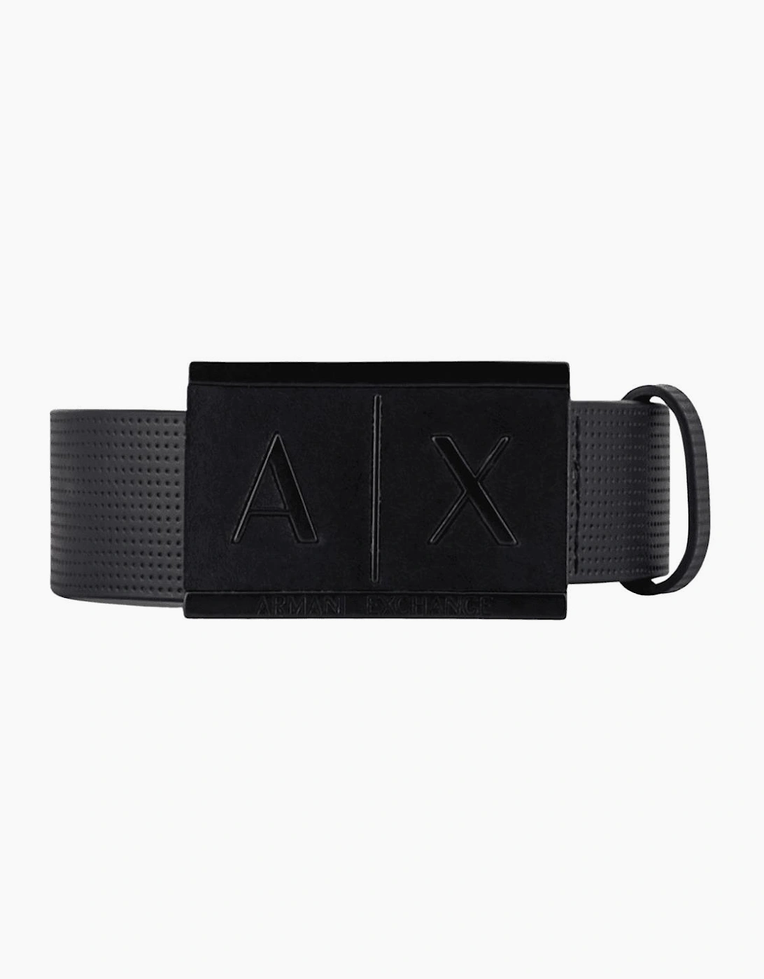 Matte Black Buckle Leather Belt