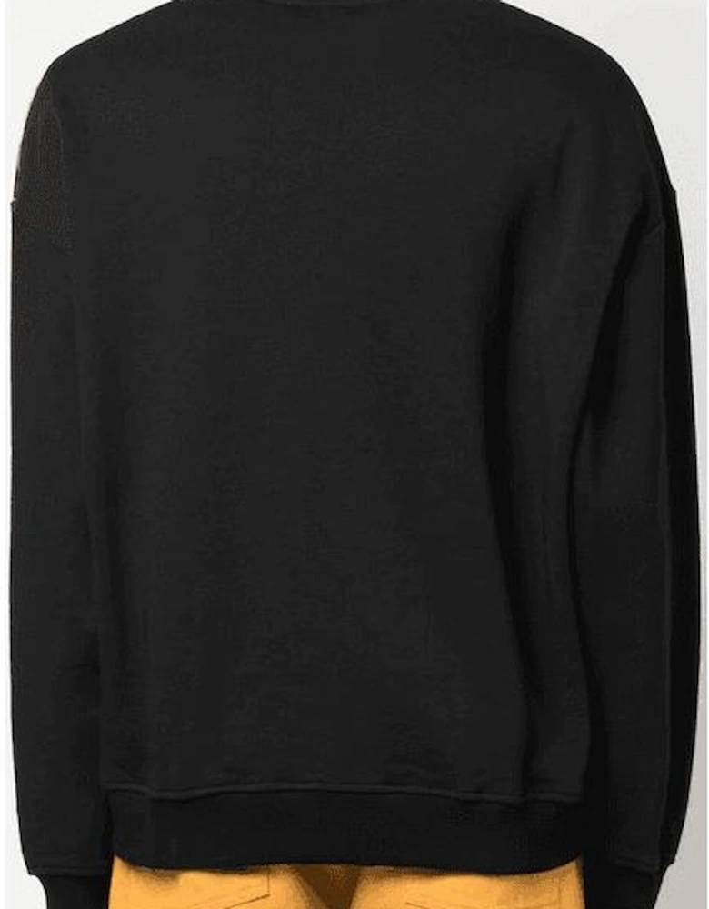 Jungle Cotton Black/Gold Baroque Print Sweatshirt