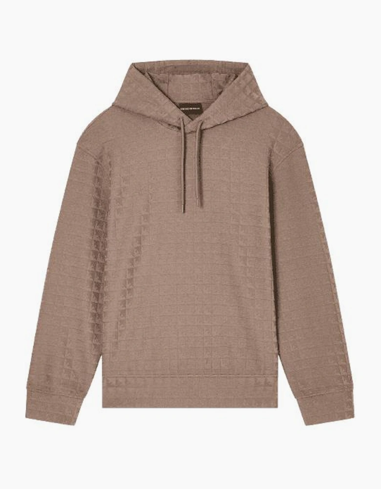 ASV Allover Logo Beige Pullover Hoodie