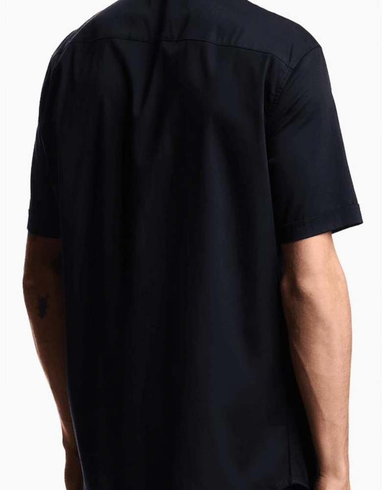 Pima Cotton Short Sleeve Navy Shirt