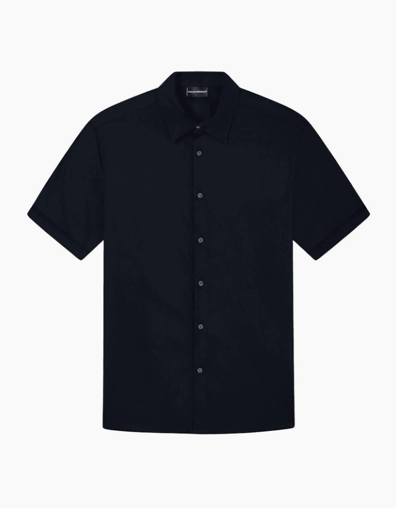 Pima Cotton Short Sleeve Navy Shirt