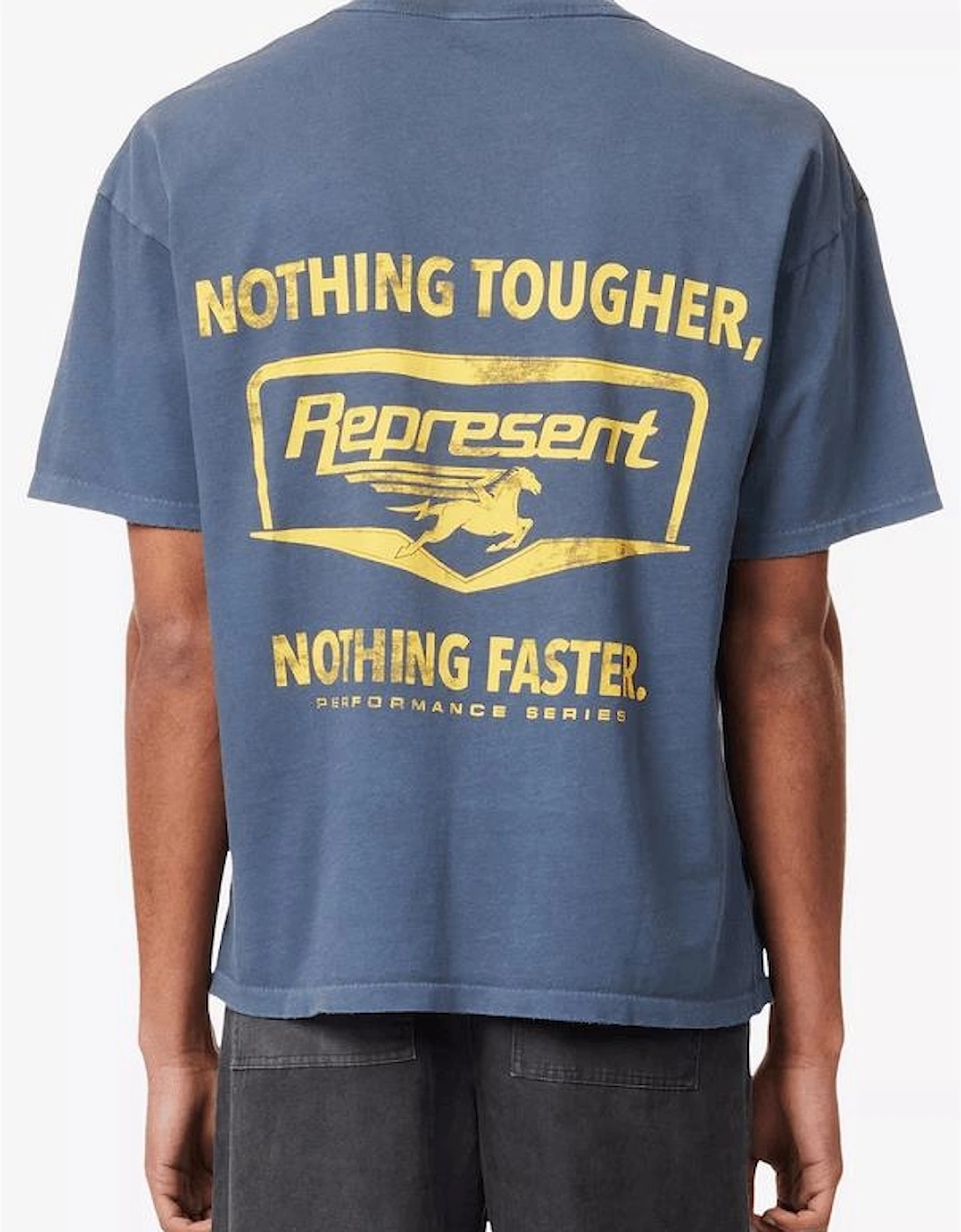 Nothing Faster Graphic Oversized Blue T-Shirt