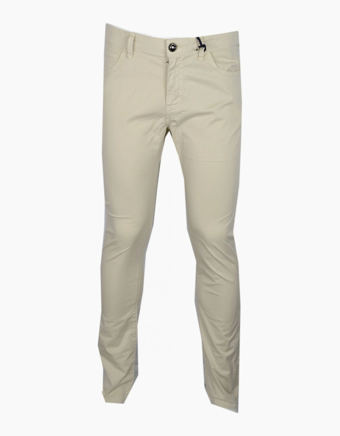 Cotton Slim Fit Beige Chino