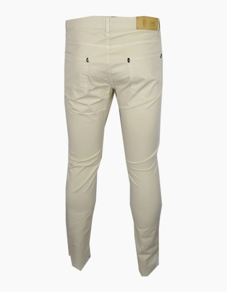 Cotton Slim Fit Beige Chino