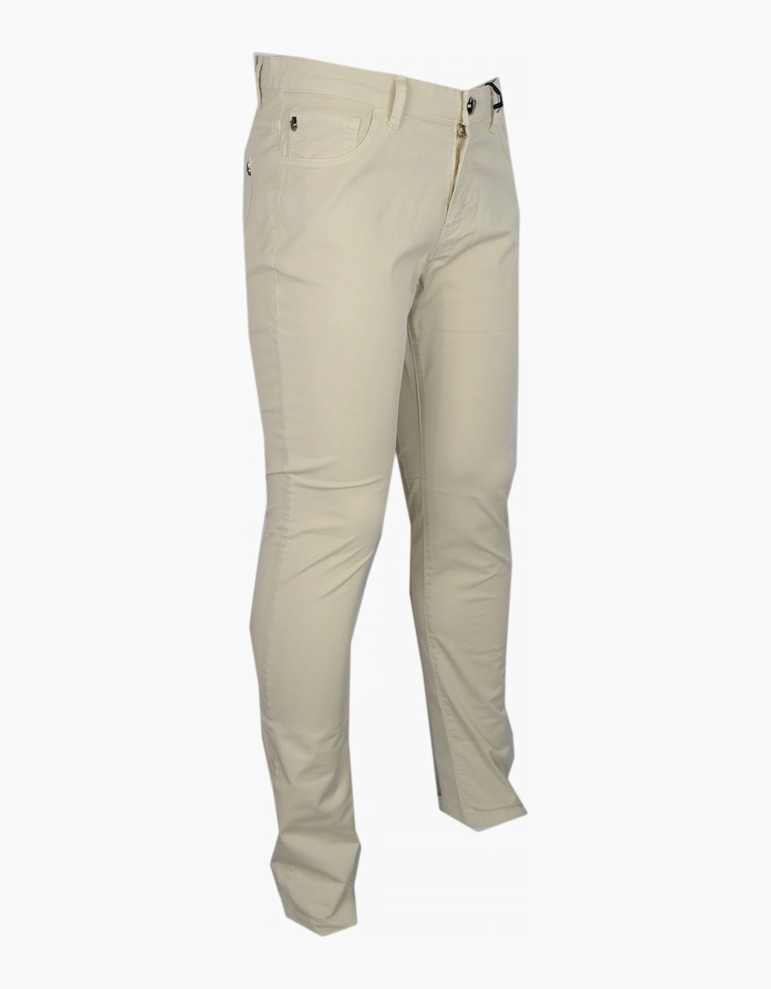 Cotton Slim Fit Beige Chino