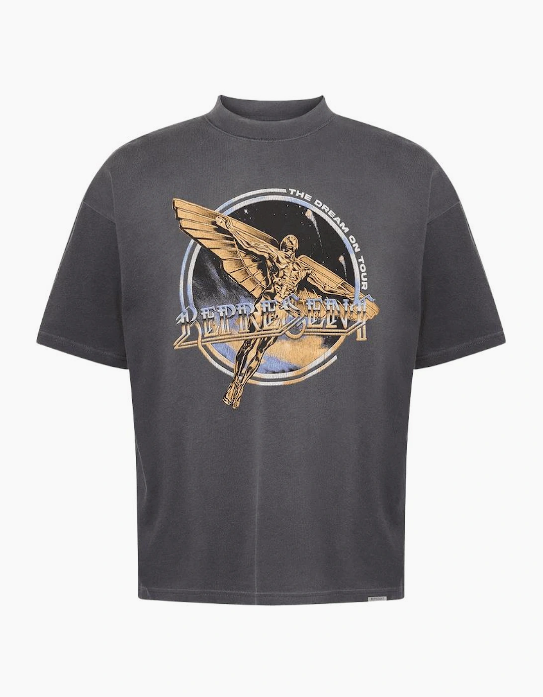 Golden Tour Graphic Oversized Faded Grey T-Shirt