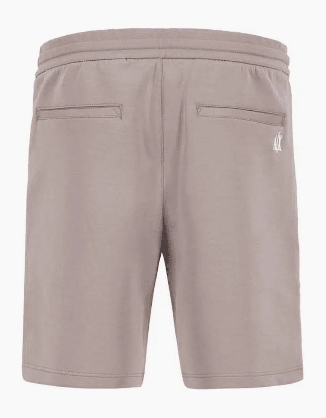 Cotton Embroidered AX Logo Brown Shorts