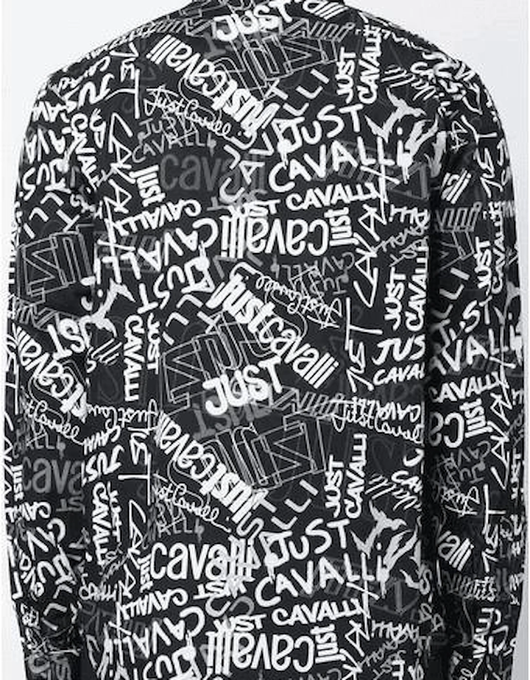 Lettering Allover Logo Black/White Button Up Shirt