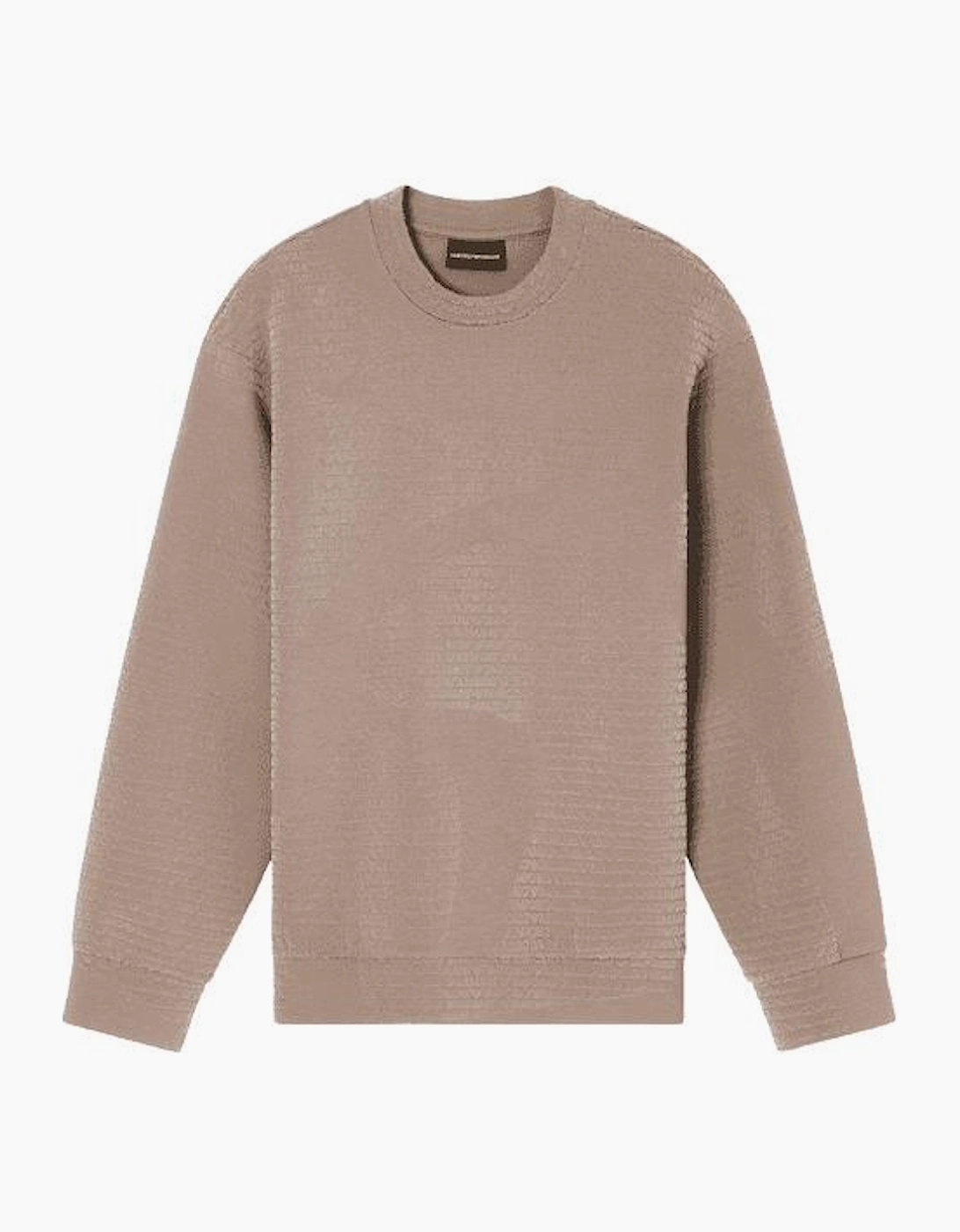 ASV Allover Flocked Logo Beige Sweatshirt