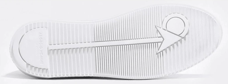 Venice Emboss Patent Croc White Leather Trainer