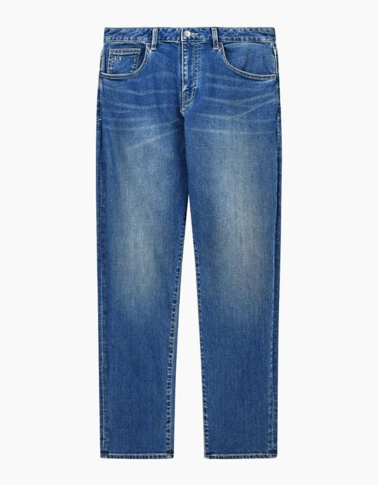 Slim Fit Mid Wash Blue Jeans