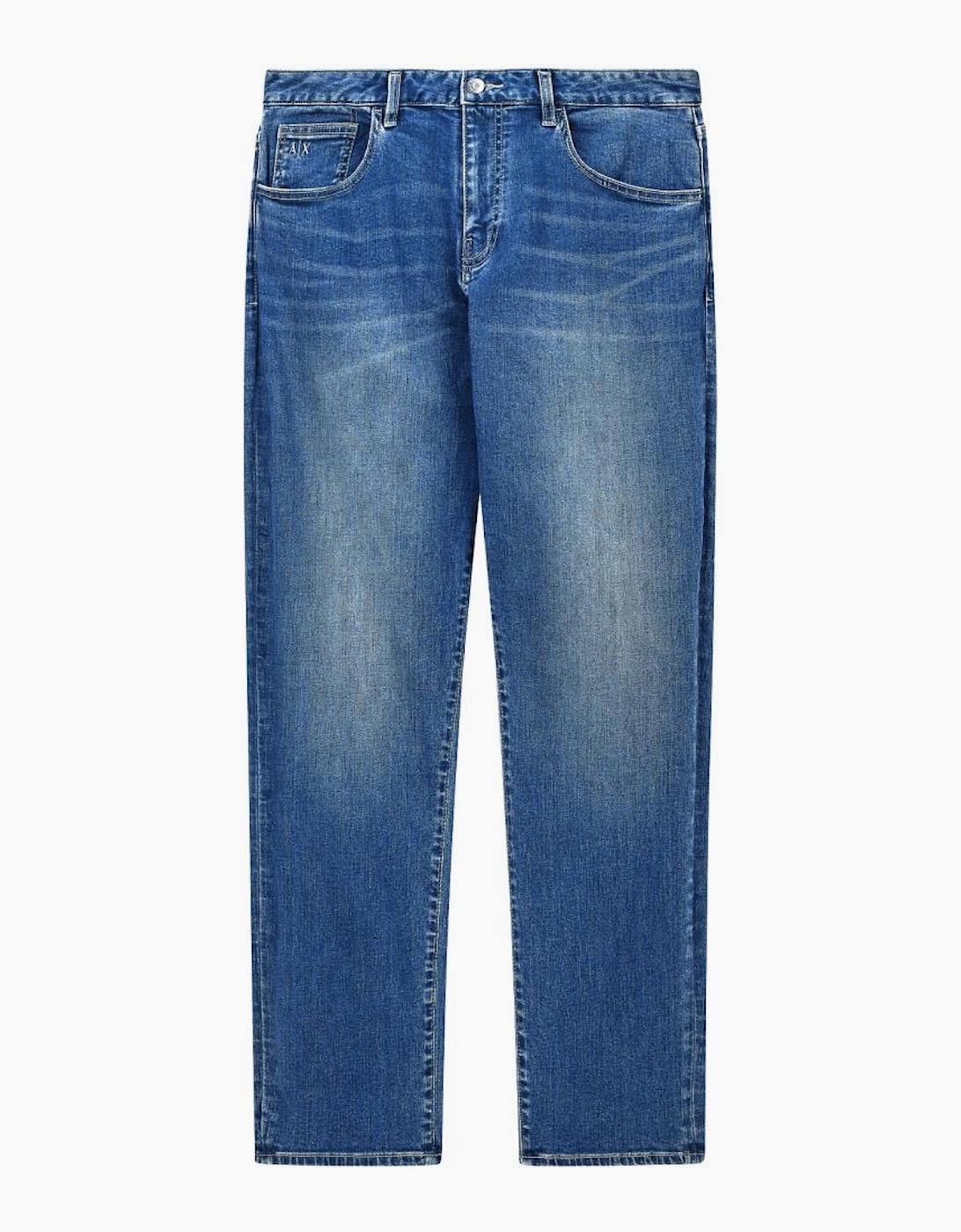 Slim Fit Mid Wash Blue Jeans
